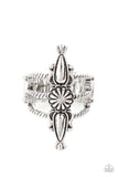 Westward Expansion - Silver Ring - Paparazzi Accessories Ring Bedazzle Me Pretty Mobile Fashion Boutique