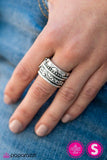 Westward Trail Ring - Silver Ring - Paparazzi Accessories Ring Bedazzle Me Pretty Mobile Fashion Boutique