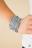 Wham Bam Glam - Black/White Bracelet - Paparazzi Accessories Bracelet Bedazzle Me Pretty Mobile Fashion Boutique
