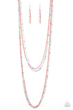 What A COLORFUL World - Red Necklace - Paparazzi Accessories Necklace Bedazzle Me Pretty Mobile Fashion Boutique