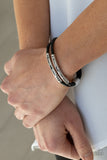 What a WANDER-ful World - Black Bracelet - Paparazzi Accessories Bracelet Bedazzle Me Pretty Mobile Fashion Boutique