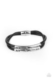 What a WANDER-ful World - Black Bracelet - Paparazzi Accessories Bracelet Bedazzle Me Pretty Mobile Fashion Boutique