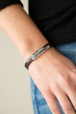 What a WANDER-ful World - Brown Bracelet - Paparazzi Accessories Bracelet Bedazzle Me Pretty Mobile Fashion Boutique