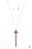 What GLOWS Up - Red Necklace - Paparazzi Accessories Necklace Bedazzle Me Pretty Mobile Fashion Boutique