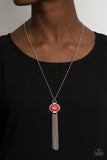 What GLOWS Up - Red Necklace - Paparazzi Accessories Necklace Bedazzle Me Pretty Mobile Fashion Boutique