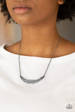 Whatever Floats Your YACHT - Black Necklace - Paparazzi Accessories Necklace Bedazzle Me Pretty Mobile Fashion Boutique