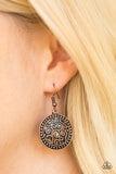 Whats VINE Is VINE - Copper Earrings - Paparazzi Accessories Earrings Bedazzle Me Pretty Mobile Fashion Boutique