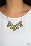 Whats Your Star Sign? - Yellow Necklace - Paparazzi Accessories Necklace Bedazzle Me Pretty Mobile Fashion Boutique