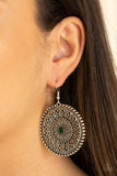 WHEEL and Grace - Green Earrings - Paparazzi Accessories Earrings Bedazzle Me Pretty Mobile Fashion Boutique