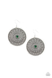 WHEEL and Grace - Green Earrings - Paparazzi Accessories Earrings Bedazzle Me Pretty Mobile Fashion Boutique