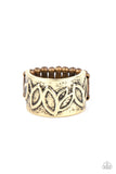 When You LEAF Expect It - Brass Ring - Paparazzi Accessories Ring Bedazzle Me Pretty Mobile Fashion Boutique