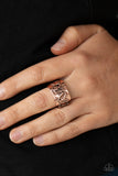 When You LEAF Expect It - Copper Ring - Paparazzi Accessories Ring Bedazzle Me Pretty Mobile Fashion Boutique