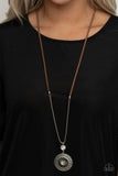 Where No MANDALA Has Gone Before - White Necklace - Paparazzi Accessories Necklace Bedazzle Me Pretty Mobile Fashion Boutique
