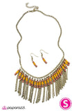 Where The Wild Things Are - Brown Necklace - Paparazzi Accessories Necklace Bedazzle Me Pretty Mobile Fashion Boutique