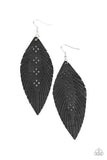 Wherever The Wind Takes Me - Black Earrings - Paparazzi Accessories Earrings Bedazzle Me Pretty Mobile Fashion Boutique