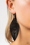 Wherever The Wind Takes Me - Black Earrings - Paparazzi Accessories Earrings Bedazzle Me Pretty Mobile Fashion Boutique