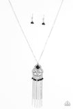 Whimsically Western - Black Necklace - Paparazzi Accessories Necklace Bedazzle Me Pretty Mobile Fashion Boutique