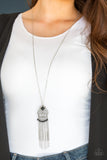 Whimsically Western - Black Necklace - Paparazzi Accessories Necklace Bedazzle Me Pretty Mobile Fashion Boutique