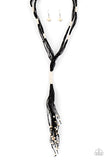 Whimsically Whipped - Black Necklace - Paparazzi Accessories Necklace Bedazzle Me Pretty Mobile Fashion Boutique