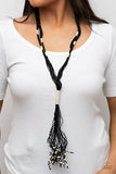Whimsically Whipped - Black Necklace - Paparazzi Accessories Necklace Bedazzle Me Pretty Mobile Fashion Boutique