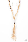 Whimsically Whipped - Brown Necklace - Paparazzi Accessories Necklace Bedazzle Me Pretty Mobile Fashion Boutique