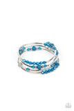 Whimsically Whirly - Blue Bracelet - Paparazzi Accessories Bracelet Bedazzle Me Pretty Mobile Fashion Boutique