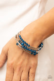 Whimsically Whirly - Blue Bracelet - Paparazzi Accessories Bracelet Bedazzle Me Pretty Mobile Fashion Boutique