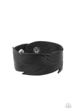 Whimsically Winging It - Black Bracelet - Paparazzi Accessories Bracelet Bedazzle Me Pretty Mobile Fashion Boutique