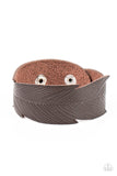 Whimsically Winging It - Brown Bracelet - Paparazzi Accessories Bracelet Bedazzle Me Pretty Mobile Fashion Boutique