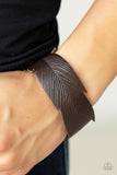 Whimsically Winging It - Brown Bracelet - Paparazzi Accessories Bracelet Bedazzle Me Pretty Mobile Fashion Boutique