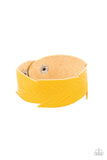 Whimsically Winging It - Yellow Bracelet - Paparazzi Accessories Bracelet Bedazzle Me Pretty Mobile Fashion Boutique