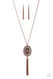 Whimsically Wistful - Copper Necklace - Paparazzi Accessories Necklace Bedazzle Me Pretty Mobile Fashion Boutique