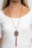 Whimsically Wistful - Copper Necklace - Paparazzi Accessories Necklace Bedazzle Me Pretty Mobile Fashion Boutique