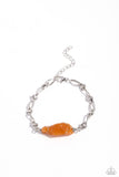 Whimsically Wrapped - Orange Bracelet - Paparazzi Accessories Bracelet Bedazzle Me Pretty Mobile Fashion Boutique