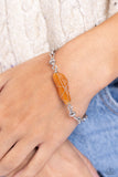 Whimsically Wrapped - Orange Bracelet - Paparazzi Accessories Bracelet Bedazzle Me Pretty Mobile Fashion Boutique