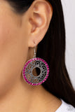Whirly Whirlpool - Pink Earrings - Paparazzi Accessories Earrings Bedazzle Me Pretty Mobile Fashion Boutique