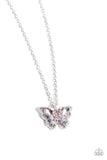 Whispering Wings - White Necklace - Paparazzi Accessories Necklace Bedazzle Me Pretty Mobile Fashion Boutique