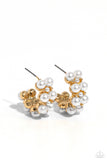 White Collar Wardrobe - Gold Earrings - Paparazzi Accessories Earrings Bedazzle Me Pretty Mobile Fashion Boutique