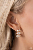 White Collar Wardrobe - Gold Earrings - Paparazzi Accessories Earrings Bedazzle Me Pretty Mobile Fashion Boutique