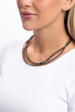 White-Collar Week - Black Necklace - Paparazzi Accessories Necklace Bedazzle Me Pretty Mobile Fashion Boutique