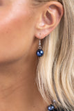 White Collar Welcome - Blue Necklace - Paparazzi Accessories Necklace Bedazzle Me Pretty Mobile Fashion Boutique