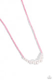 White Collar Whimsy - Pink Necklace - Paparazzi Accessories Necklace Bedazzle Me Pretty Mobile Fashion Boutique