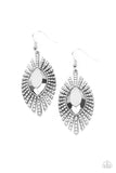 Who Is The FIERCEST Of Them All - White Earrings - Paparazzi Accessories Earrings Bedazzle Me Pretty Mobile Fashion Boutique