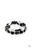 Who ROSE There? - Black Bracelet - Paparazzi Accessories Bracelet Bedazzle Me Pretty Mobile Fashion Boutique