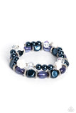 Who ROSE There? - Blue Bracelet - Paparazzi Accessories Bracelet Bedazzle Me Pretty Mobile Fashion Boutique