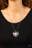 Wholeheartedly Whimsical - White Necklace - Paparazzi Accessories Necklace Bedazzle Me Pretty Mobile Fashion Boutique