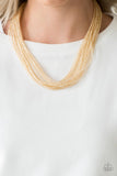 Wide Open Spaces - Gold Necklace - Paparazzi Accessories Necklace Bedazzle Me Pretty Mobile Fashion Boutique