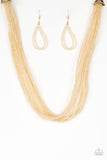 Wide Open Spaces - Gold Necklace - Paparazzi Accessories Necklace Bedazzle Me Pretty Mobile Fashion Boutique