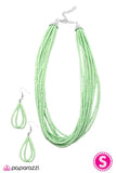 Wide Open Spaces - Green Necklace - Paparazzi Accessories Necklace Bedazzle Me Pretty Mobile Fashion Boutique