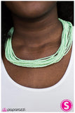 Wide Open Spaces - Green Necklace - Paparazzi Accessories Necklace Bedazzle Me Pretty Mobile Fashion Boutique